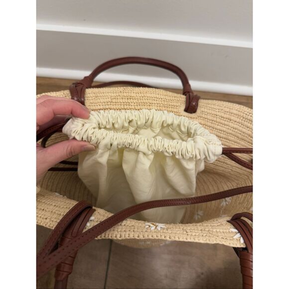 NWOT SÉZANE Justine Basket Bag - Embroidered Flowers - Picture 4 of 4